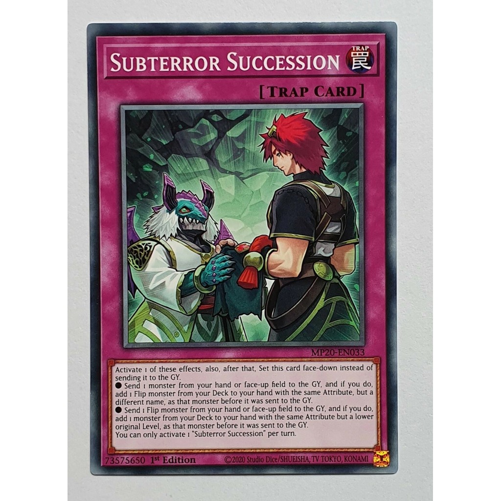 Thẻ bài Yugioh - MP20-EN033 - Subterror Succession