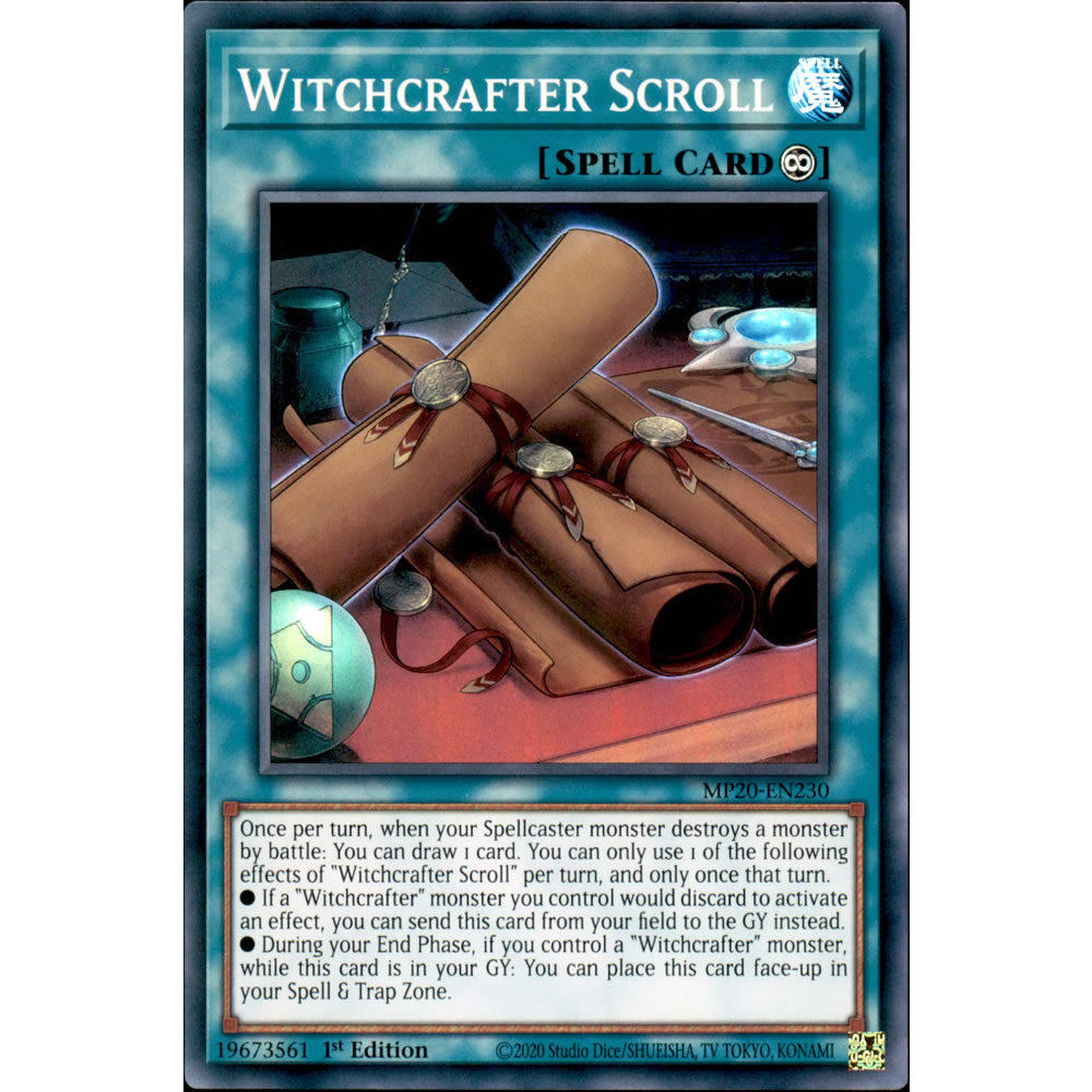 Thẻ bài Yugioh - MP20-EN230 - Witchcrafter Scroll