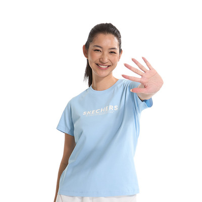 Áo Thun Tay Ngắn Nữ Skechers LifestylePhysicalAcademiaCollectionIconic Short Sleeve Tee-L125W048-016M Online Sale
