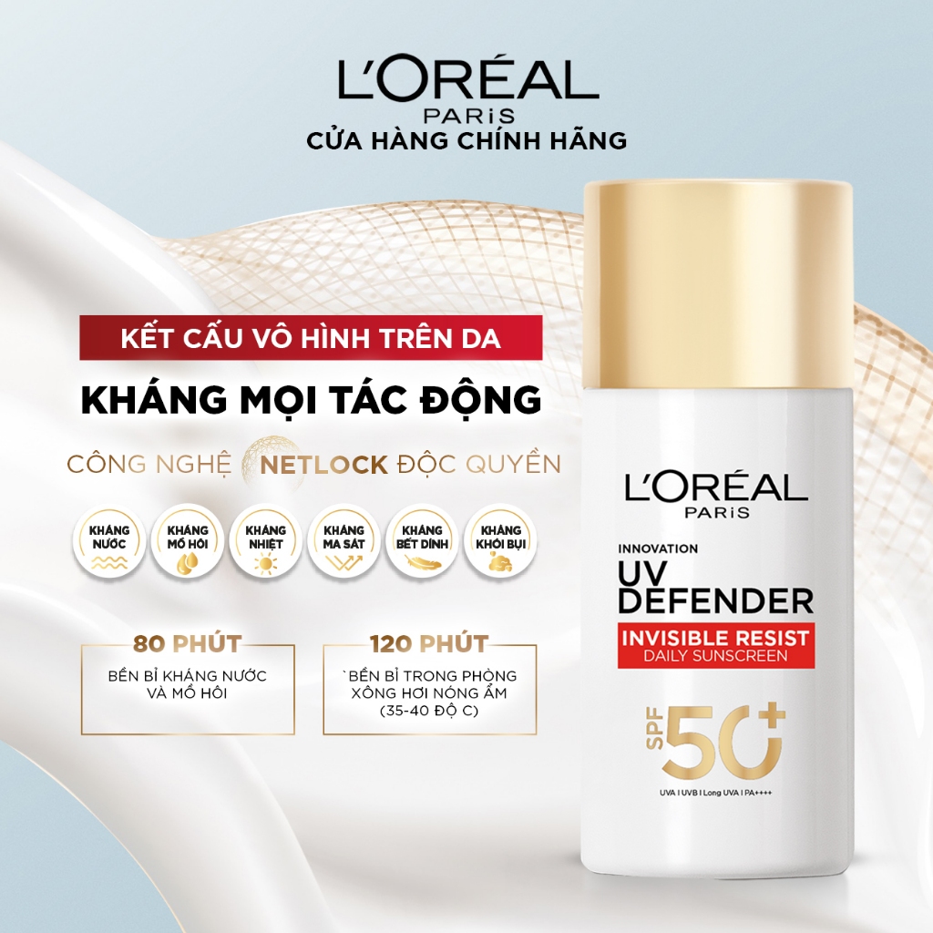 VB _ Bộ 2 Sữa Chống Nắng Phổ Rộng Vô Hình Thoáng Da, Kháng Mọi Tác Động Invisible SPF 50+ PA++++ L’Oreal Paris 50ml | BigBuy360 - bigbuy360.vn