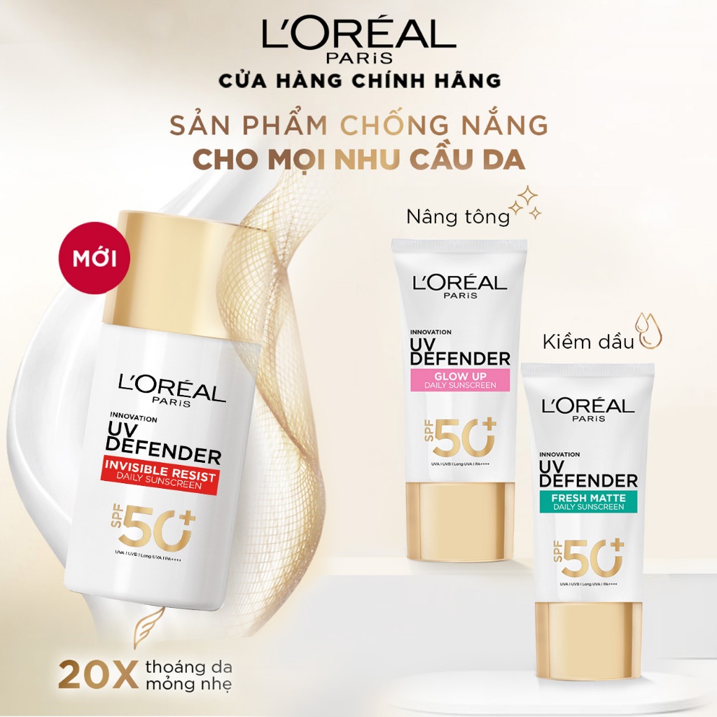 VB _ Bộ 2 Sữa Chống Nắng Phổ Rộng Vô Hình Thoáng Da, Kháng Mọi Tác Động Invisible SPF 50+ PA++++ L’Oreal Paris 50ml | BigBuy360 - bigbuy360.vn