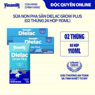 Combo 2 Thùng Sữa Non Vinamilk Dielac Grow Plus 110ml - (Sữa Uống Dinh Dưỡng) - Thùng 24 hộp