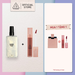 Combo Son Blur Water Tint #Sepia & Chai Xịt Cố Định Lớp Trang Điểm Shimmer Make Up Fixer