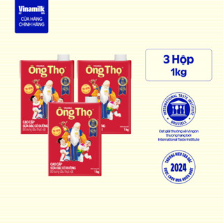 Combo 3 Hộp Sữa Đặc Ông Thọ Đỏ Hộp Giấy 1kg Có Nắp