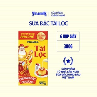 Bộ 6 hộp Creamer sữa đặc Tài Lộc - Hộp giấy 380g