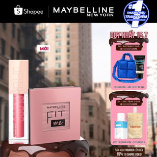 [Bộ trang điểm] Son Bóng Lifter Gloss cho Đôi Môi Đầy Căng Mọng Kẹo và Phấn má hồng Fit Me Blush Maybelline New York