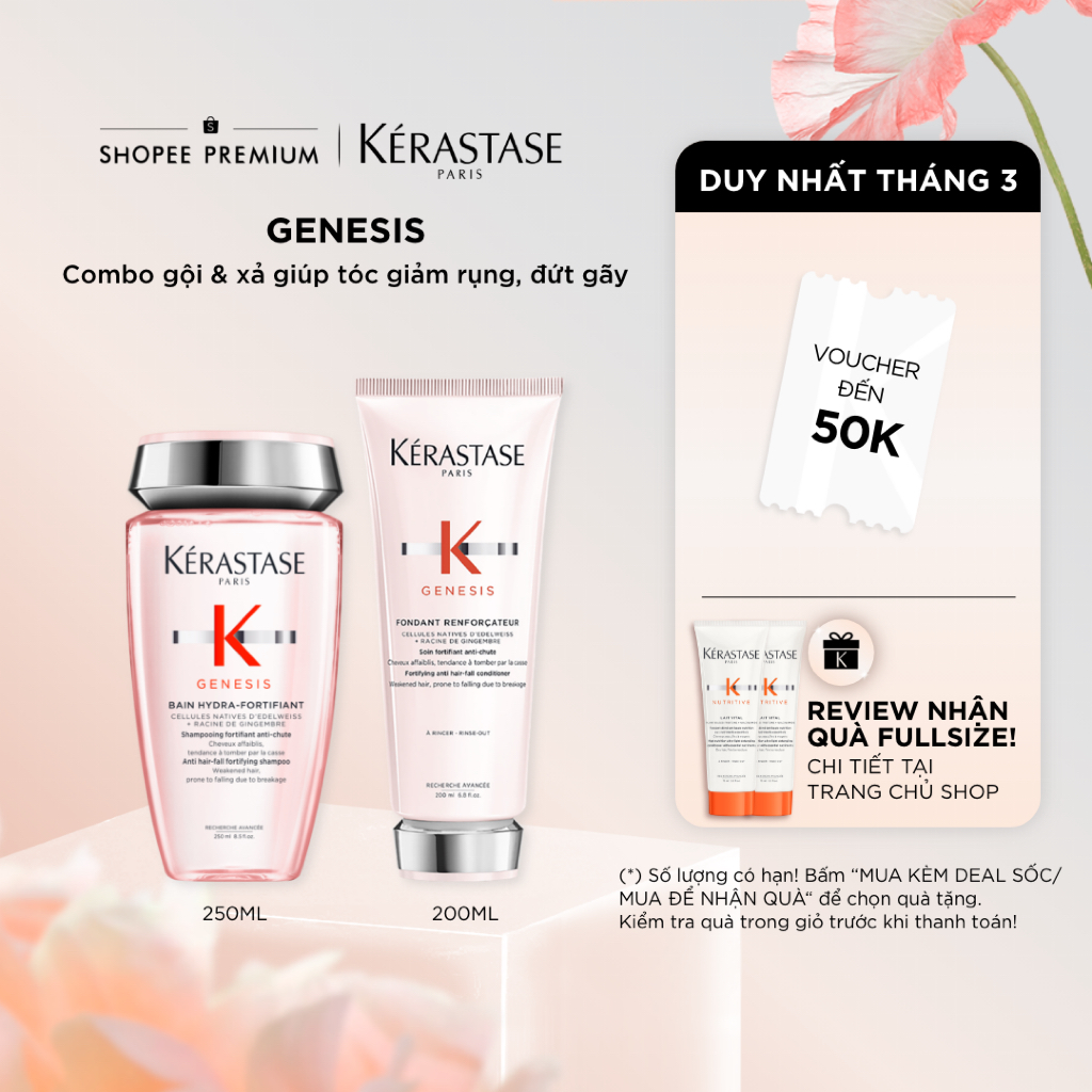 Bộ gội xả giúp giảm gãy rụng - Kérastase Genesis