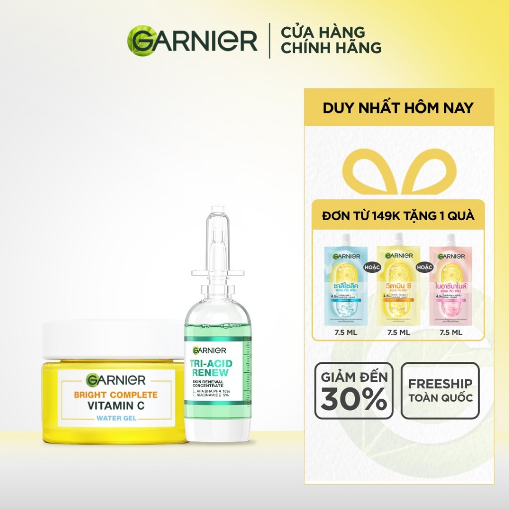 Bộ đôi serum thế hệ mới giúp da sáng hơn, láng hơn, khỏe hơn và kem dưỡng ẩm Water Gel mỏng nhẹ 20ml