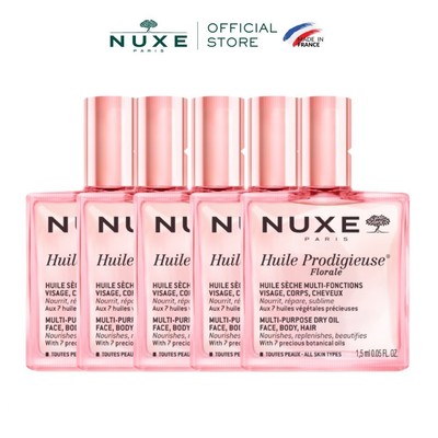 [Quà tặng không bán] Combo 5 Gói dầu dưỡng da đa năng hương hoa Nuxe Huile Prodigieuse Florale 1.5ml (5 x 1.5ml)