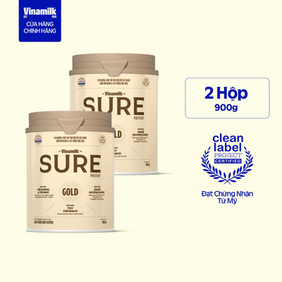Combo 2 hộp Vinamilk Sure Prevent 900g (Hộp thiếc) - Sữa bột cho người lớn tuổi, bổ sung dinh dưỡng và tăng sức đề kháng