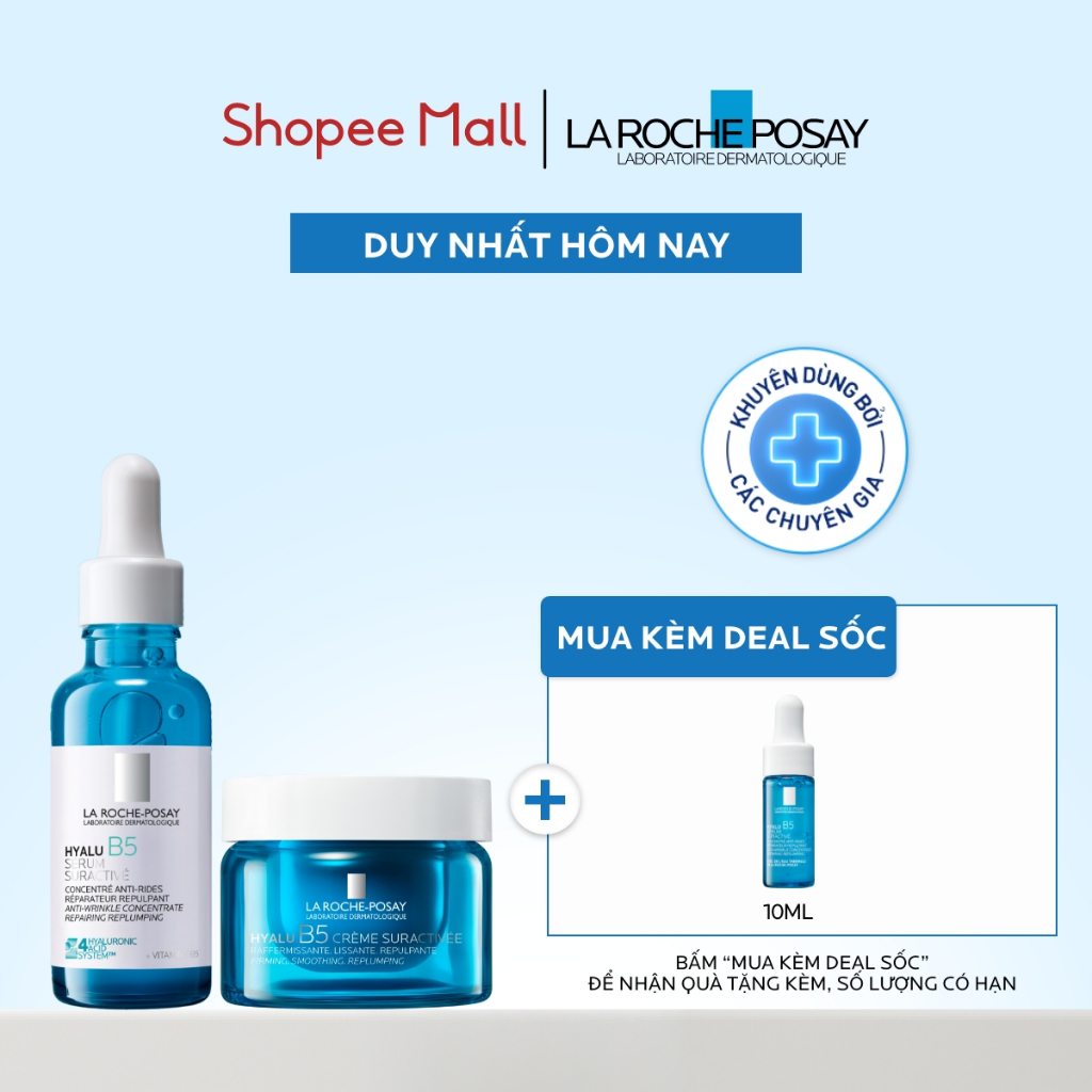 [VB] Bộ đôi dưỡng ẩm và mờ nếp nhăn La Roche-Posay Hyalu B5 Suractivated