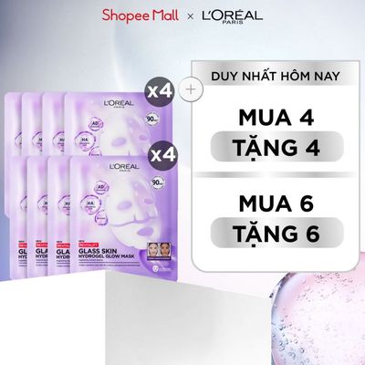 VB_[MUA NHIỀU GIẢM SÂU] Mặt nạ thạch Glass Skin Hydrogel Glow cấp ẩm sâu, da căng mịn mướt chỉ sau 90 phút L'Oreal Paris