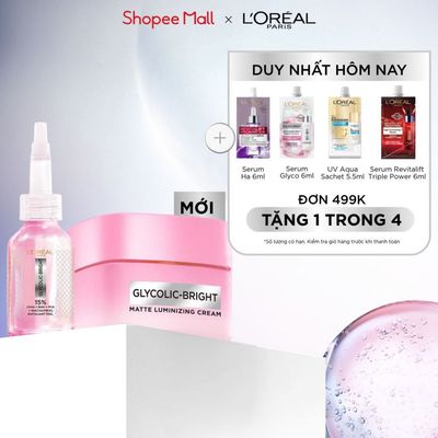 VB _ Dưỡng chất sạch tế bào da chết peel 25ml, kem sáng da Melasyl mờ thâm mụn, nám L'Oreal Paris Glycolic Bright 50ml