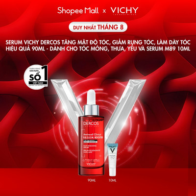 [VB HO] Serum Vichy Dercos tăng mật độ tóc, giảm rụng tóc, làm dày tóc hiệu quả 90ml dành cho tóc mỏng và serum M89 10ml