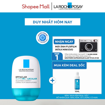 [VB Var] Kem dưỡng La Roche-Posay giảm bóng dầu Effaclar Supra Molecular/ Kem dưỡng ẩm & phục hồi đa năng Cicaplast 40ml
