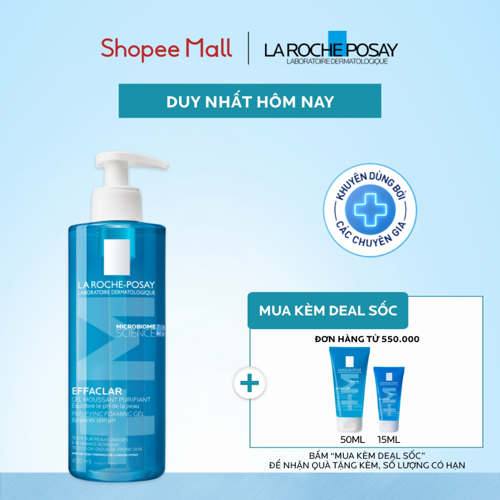 Gel rửa mặt cho da dầu nhạy cảm La Roche-Posay Effaclar Foaming Gel 400ml