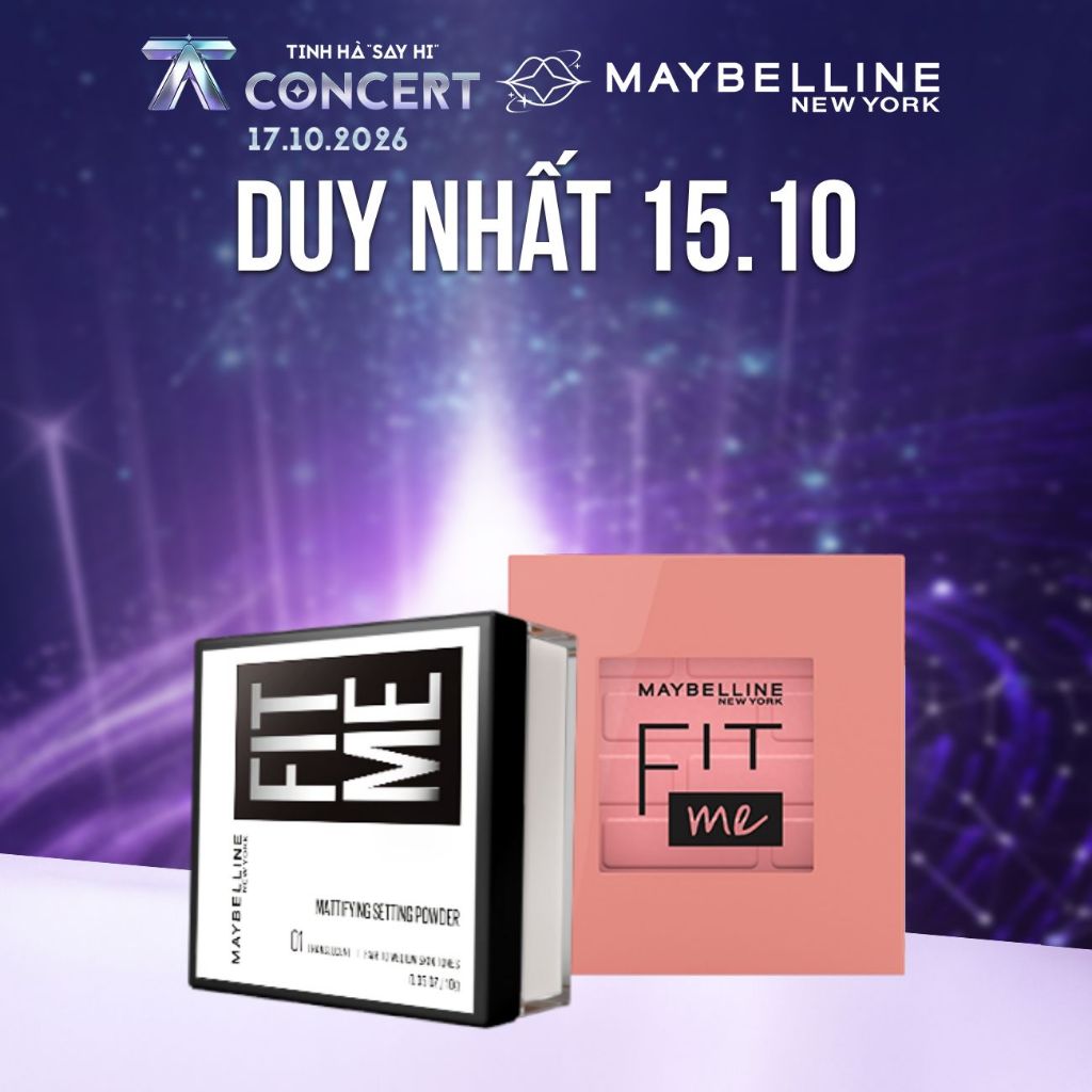 Bộ Phấn má hồng Fit Me Blush và Phấn phủ bột Fit Me Mattifying Setting Powder…