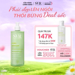   LUCIE TUẤN DƯƠNG x SVR  Gel rửa mặt cho da dầu mụn không chứa xà phòng SVR Sebiaclear Gel Moussant 400ML 