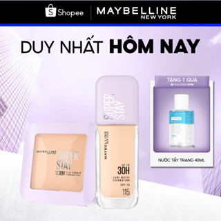 [Bộ trang điểm] Phấn Phủ Nền Linh Hoạt SuperStay 30H Flex Powder 9G và Kem nền Superstay Lumi Matte Maybelline New York
