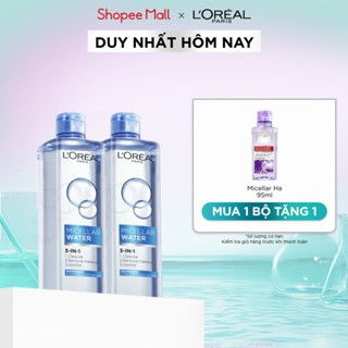 Bộ đôi nước tẩy trang giúp làm sạch sâu 3-in-1 L'Oreal Paris Micellar Water (400ml x2) - Virtual