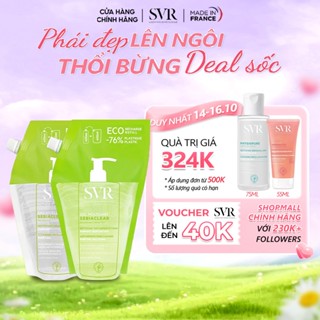 [CB3] Combo Nước tẩy trang SVR Sebiaclear 400ML Refill; Gel rửa mặt Moussant 400ML Refill