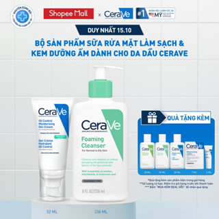 Bộ sản phẩm sữa rửa mặt làm sạch & kem dưỡng ẩm dành cho da dầu CeraVe