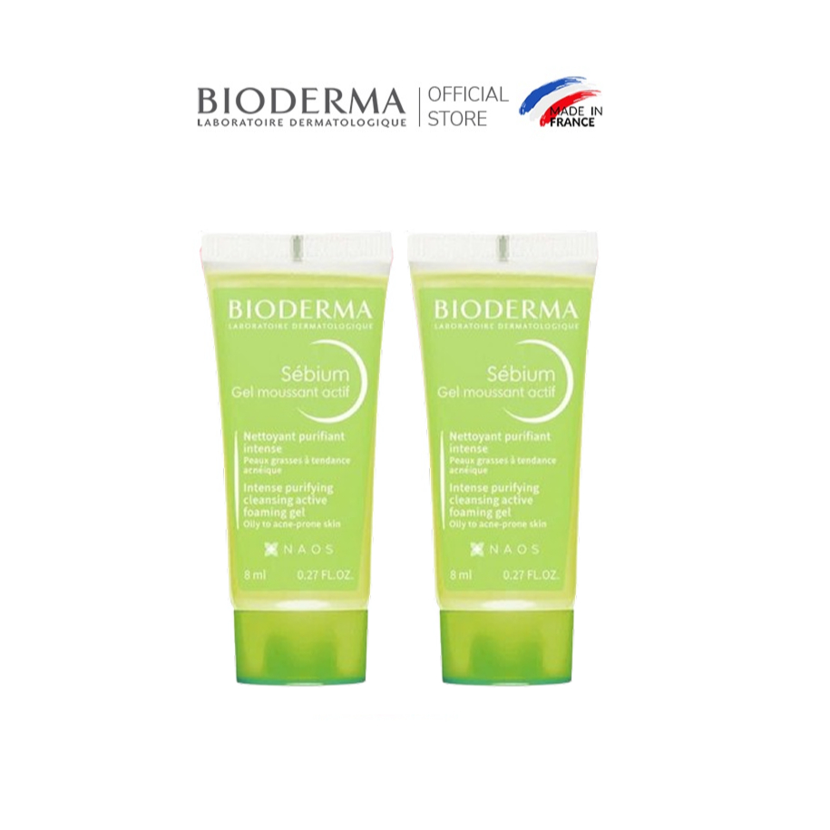 [QUÀ TẶNG KHÔNG BÁN] Bộ gel rửa mặt làm sạch sâu và giảm mụn Bioderma Sébium Gel moussant actif - 8mlx2 | BigBuy360 - bigbuy360.vn