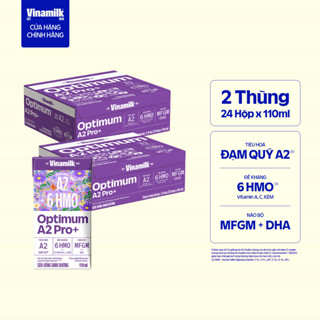 [Sản Phẩm Mới] Combo 2 Thùng 24 hộp Sữa Uống Dinh Dưỡng Optimum A2 Pro+ 110ml
