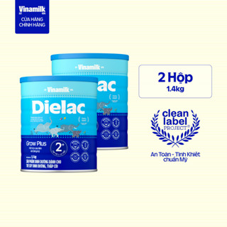  Combo 2 lon Sữa bột Vinamilk Dielac Grow Plus 2+ - Hộp 1400g 