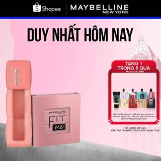   Bộ trang điểm  Son Kem Bông Bền Màu Superstay Teddy Tint và Phấn má hồng Fit Me Blush mịn lì Maybelline New York 