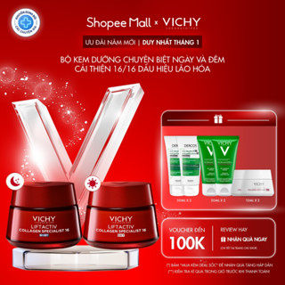  VB-Bộ kem dưỡng ngày + đêm cải thiện trọn 16 dấu hiệu lão hóa giảm nếp nhăn săn chắc sáng mịn dùng Vichy Collagen 