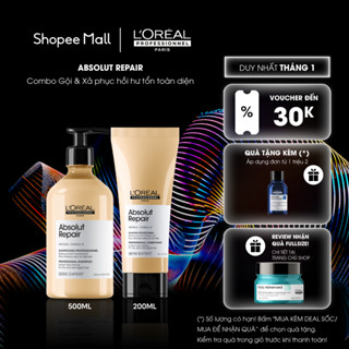  Combo Dầu gội 500ml và Dầu xả dưỡng tóc mềm mượt & phục hồi hư tổn toàn diện chuyên nghiệp Absolut Repair 