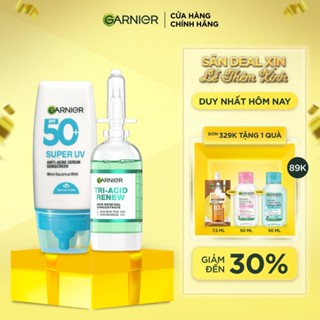  Bộ đôi serum thế hệ mới giúp da sáng hơn láng hơn khỏe hơn và kem chống nắng phổ rộng cho da dầu mụn 20ml x 30ml 