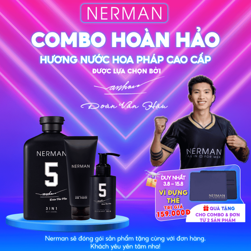 Combo Hoàn Hảo Sữa tắm gội hương nước hoa 350ml & Gel rửa mặt 60S Fresh 100ml & Dung dịch vệ sinh 100ml