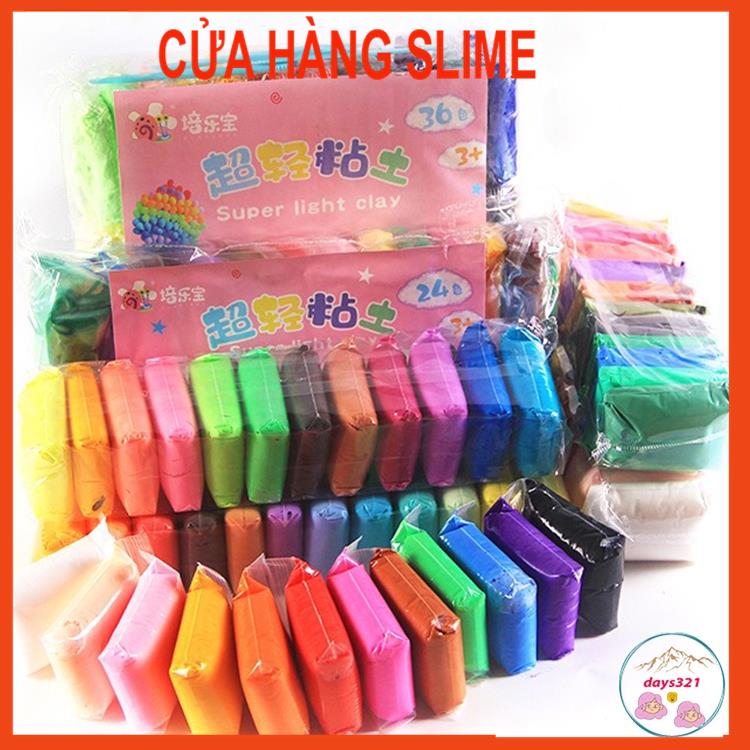 Đất Sét Nhật Bản, Đất Nặn Soft Clay Tự Khô Siêu Nhẹ 12-36 Màu An Toàn nguyên liệu làm slime bơ MSP72422