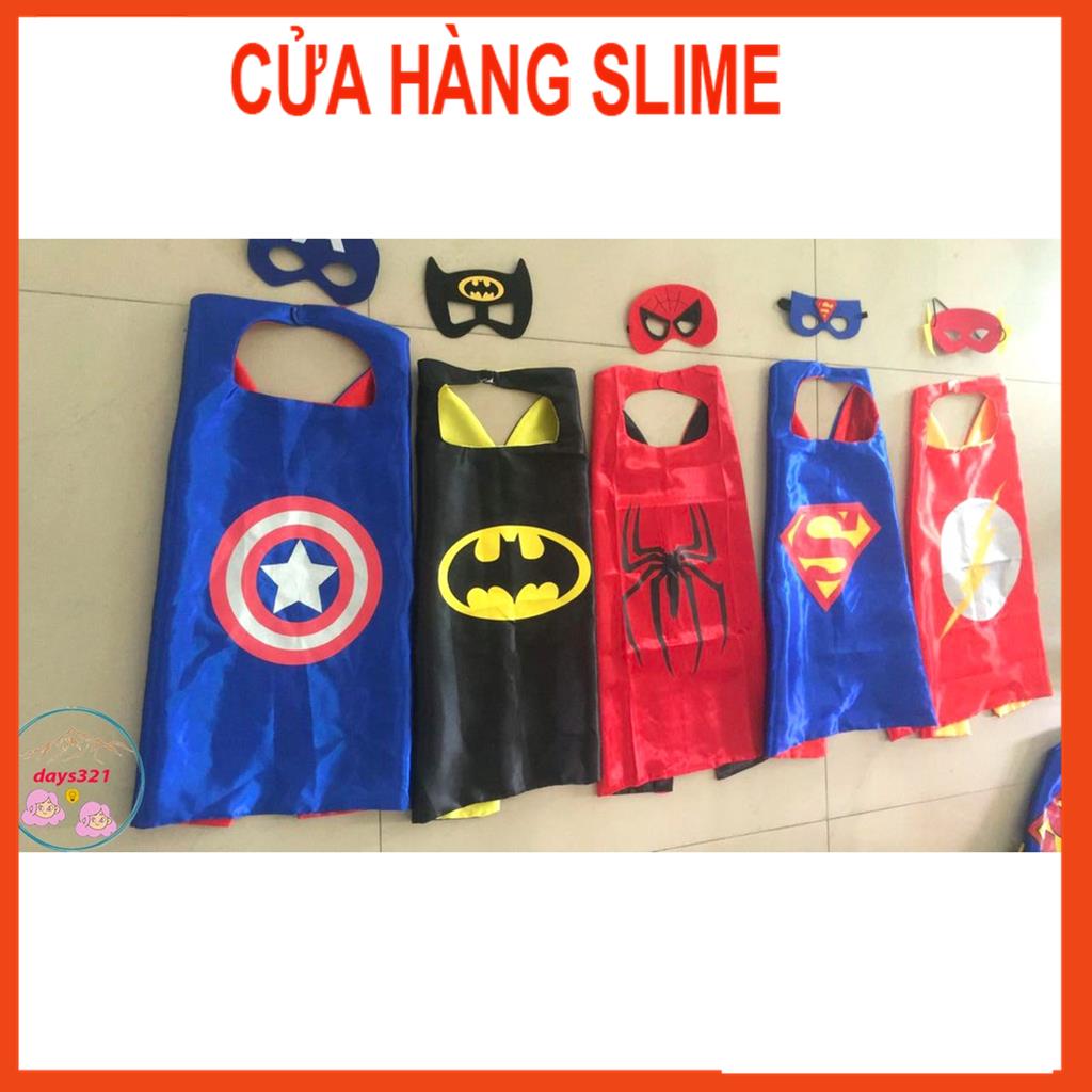 SET Áo Choàng + Mặt Nạ Superman Xanh Super Hero cho bé trai và bé gái đồ chơi siêu anh hùng MSP47141