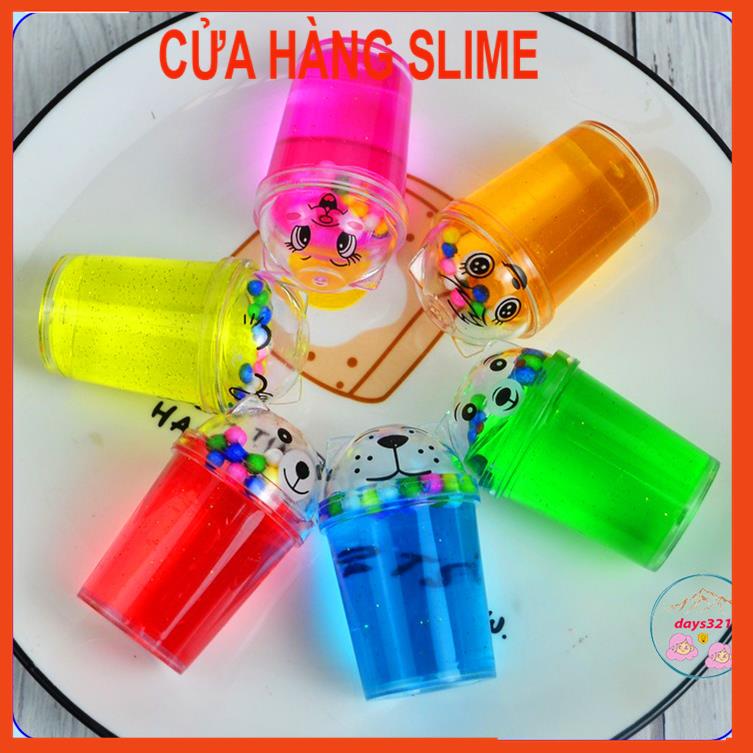 Slime hình CỐC TRÀ SỮA 11 màu cực đẹp Đồ chơi hũ slam chất nhờn ma quái squishy MSP30750