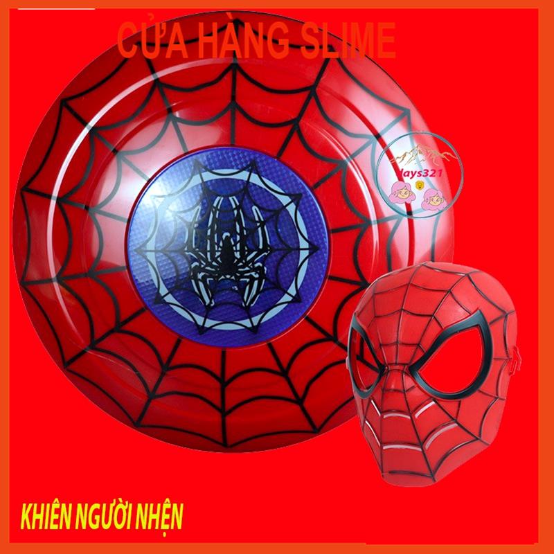 Khiên Phát Sáng Người Nhện Spiderman Có Đèn Nhạc Và Mặt nạ nhện Cho Bé Hóa Trang Halloween MSP27564