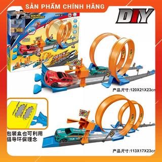 Đồ chơi đường đua lắp ráp sáng tạo DIY cho bé có âm thanh, đường đua Hotwheel, quà tặng sinh nhật bé trai MSP52617